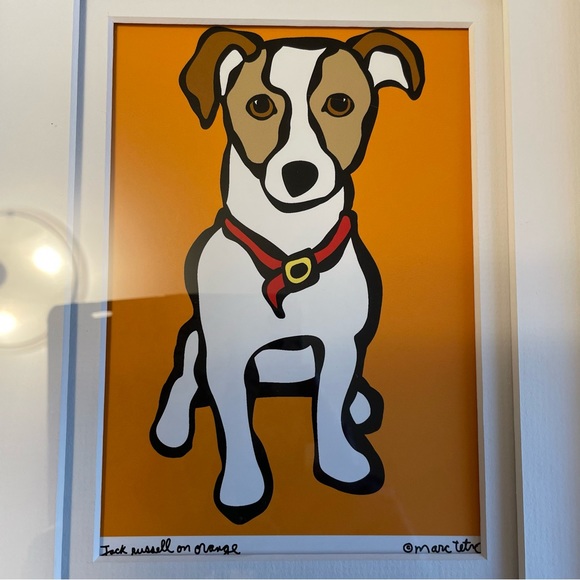 Jack Russell On Orange By Marc Tetro - Picture 3 of 9